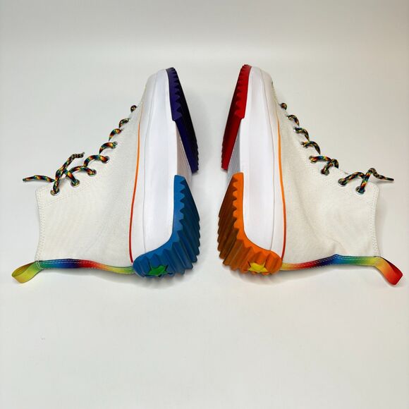 CONVERSE "Find Your Pride" Star Canvas Rubber Hi Top Sneaker Mens Size 10.5 - Picture 6 of 11